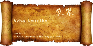 Vrba Nauzika névjegykártya